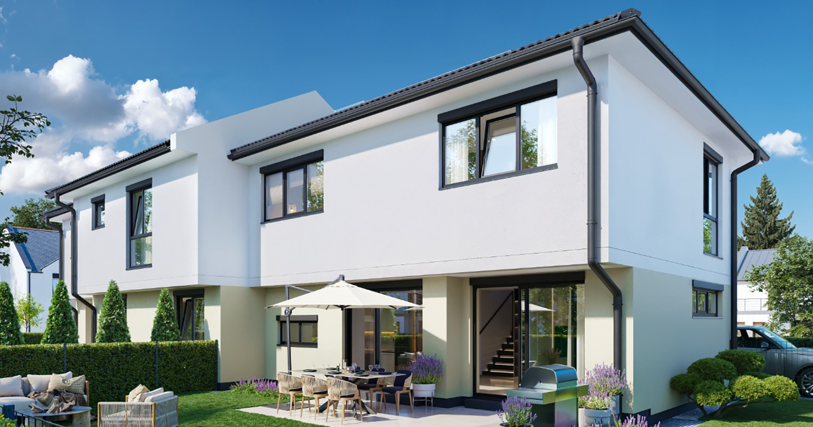 Modernes Wohnhaus im Grünen | Credit: Glorit Bausysteme