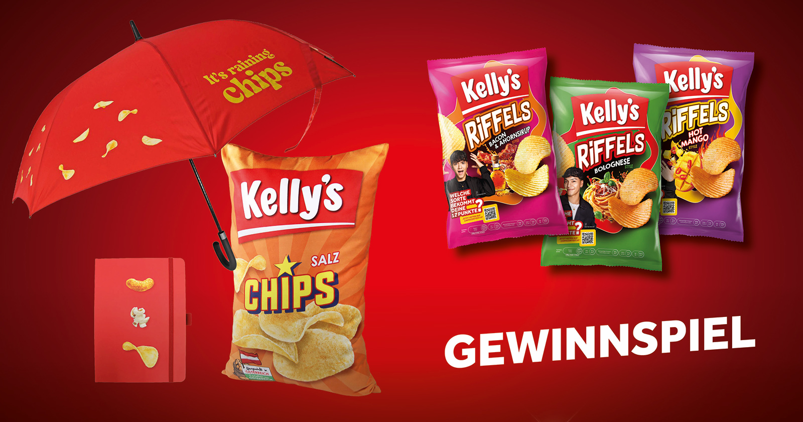 Verschiedene Chips-Packungen von Kelly's | Credit: Kelly's