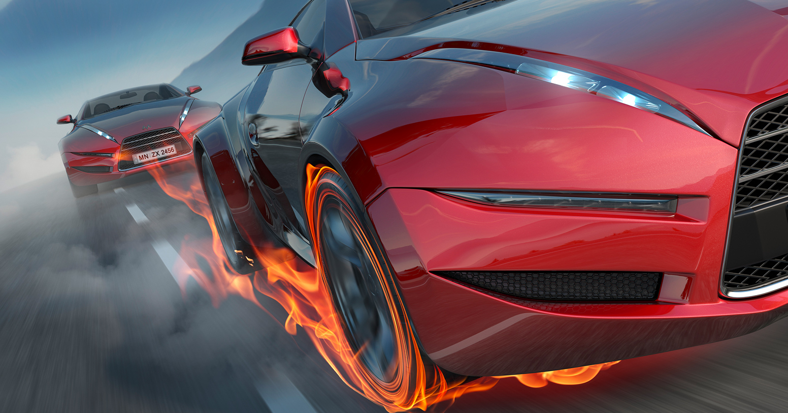 Blitzschnelle Sportwagen auf der Autobahn | Credit: iStock.com/-M-I-S-H-A-