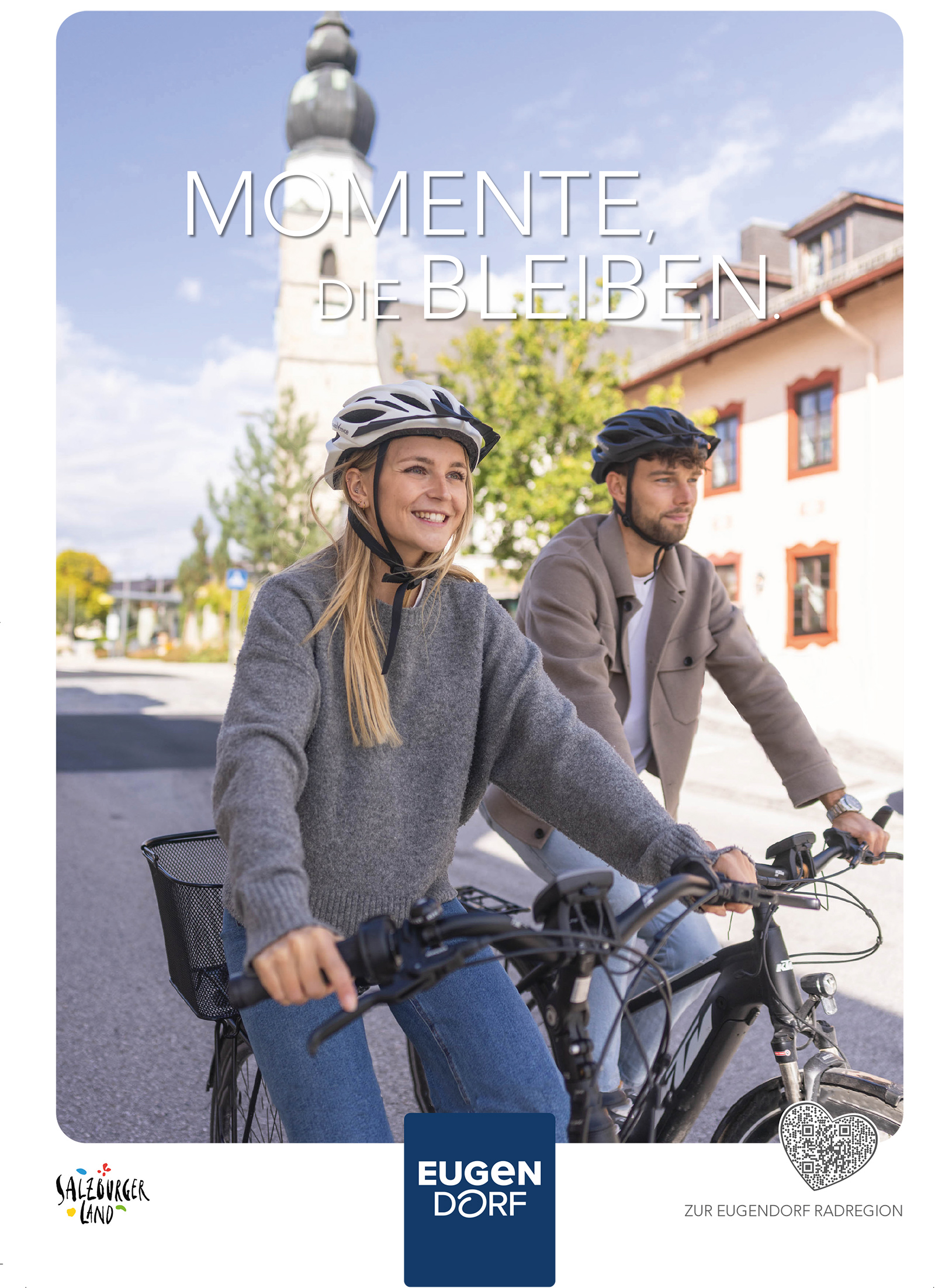 Junges Paar beim Radfahren | Credit: TVB Eugendorf/Michael Gössinger