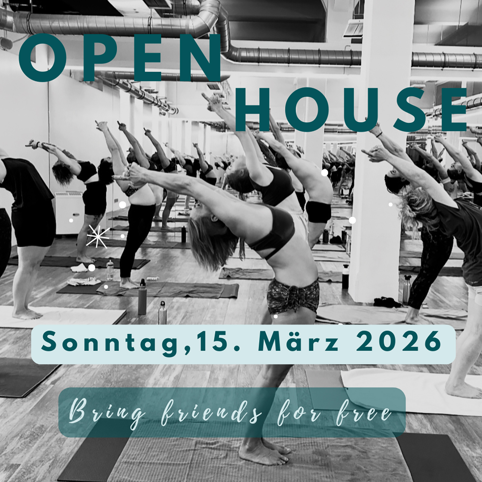 Plakat zum Open House im Yogaloft Vienna | Credit: Yogaloft Vienna