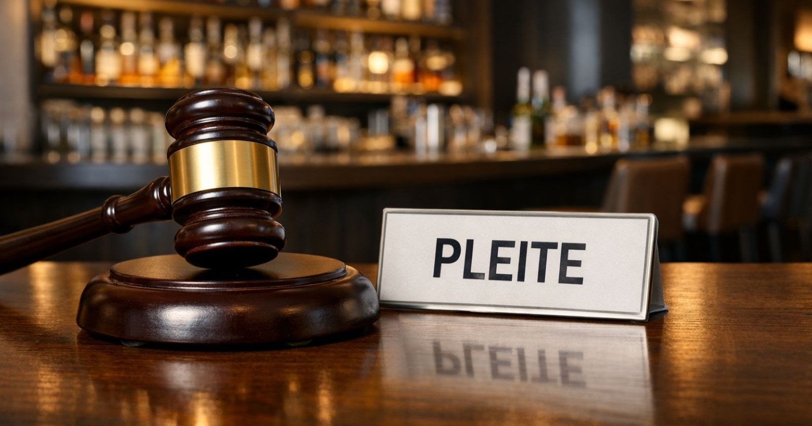 Themenbild für den Konkurs der hb cocktailerie GmbH, Betreiberin der Augustbar in Dornbirn