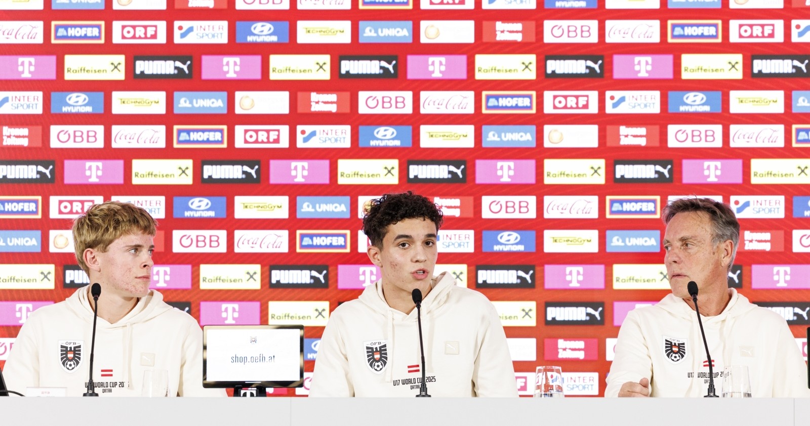 Johannes Moser, Jakob Pokorny und Hermann Stadler bei der U17-WM 2025.