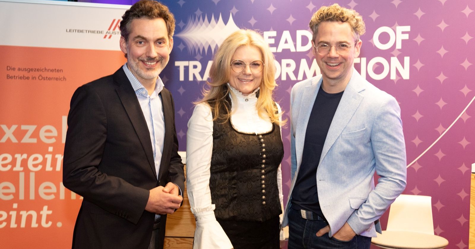 Die Drei Gastgeber beim "Leaders of Transformation-Barometer"