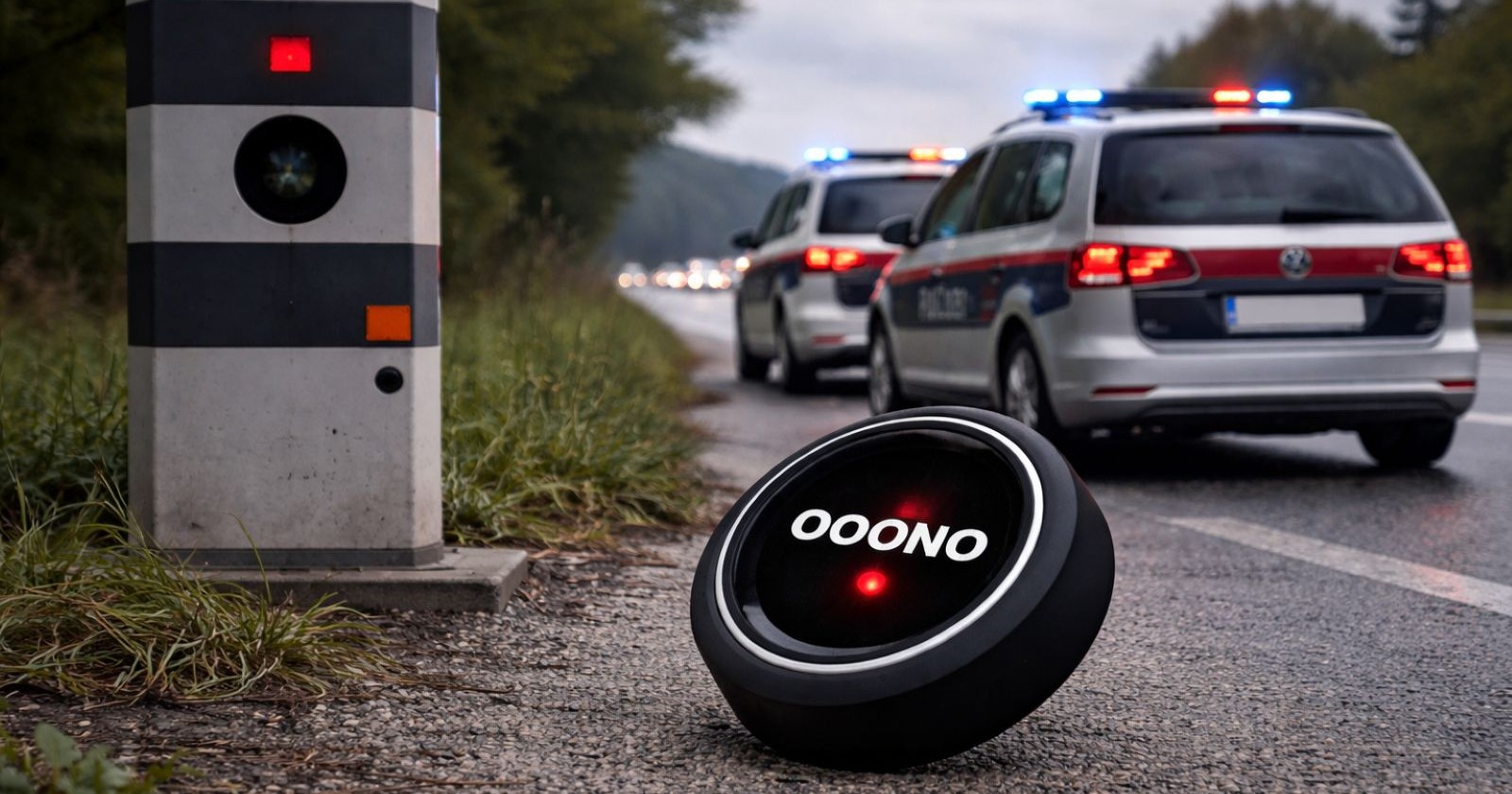 Der kreisrunde Ooono Co-Driver No2 vor einem Radargerät