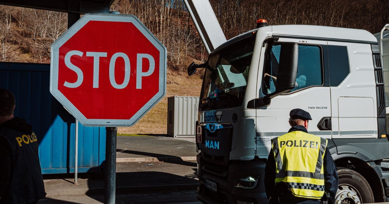 Grenzkontrollen der Polizei an der steirischen Grenze in Leibnitz
