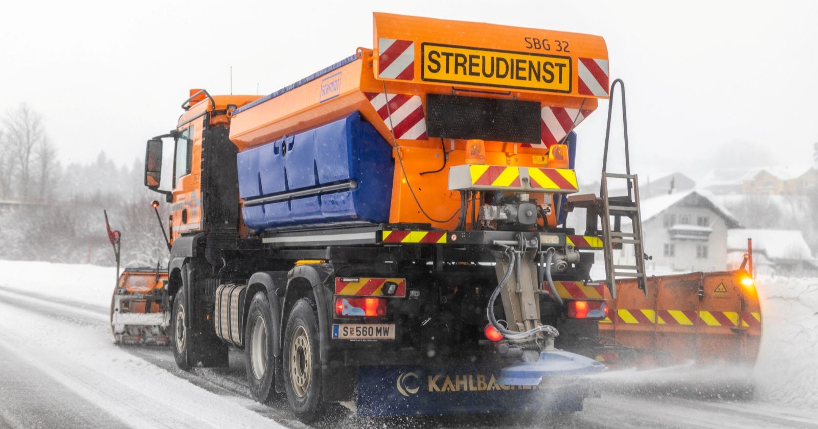 Verschneite Landschaft in Österreich nach einem Kälteeinbruch für die nächste Woche
