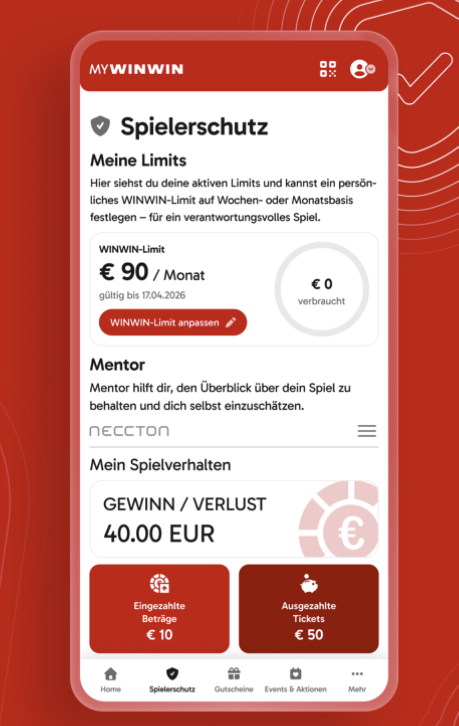 Screenshot der App