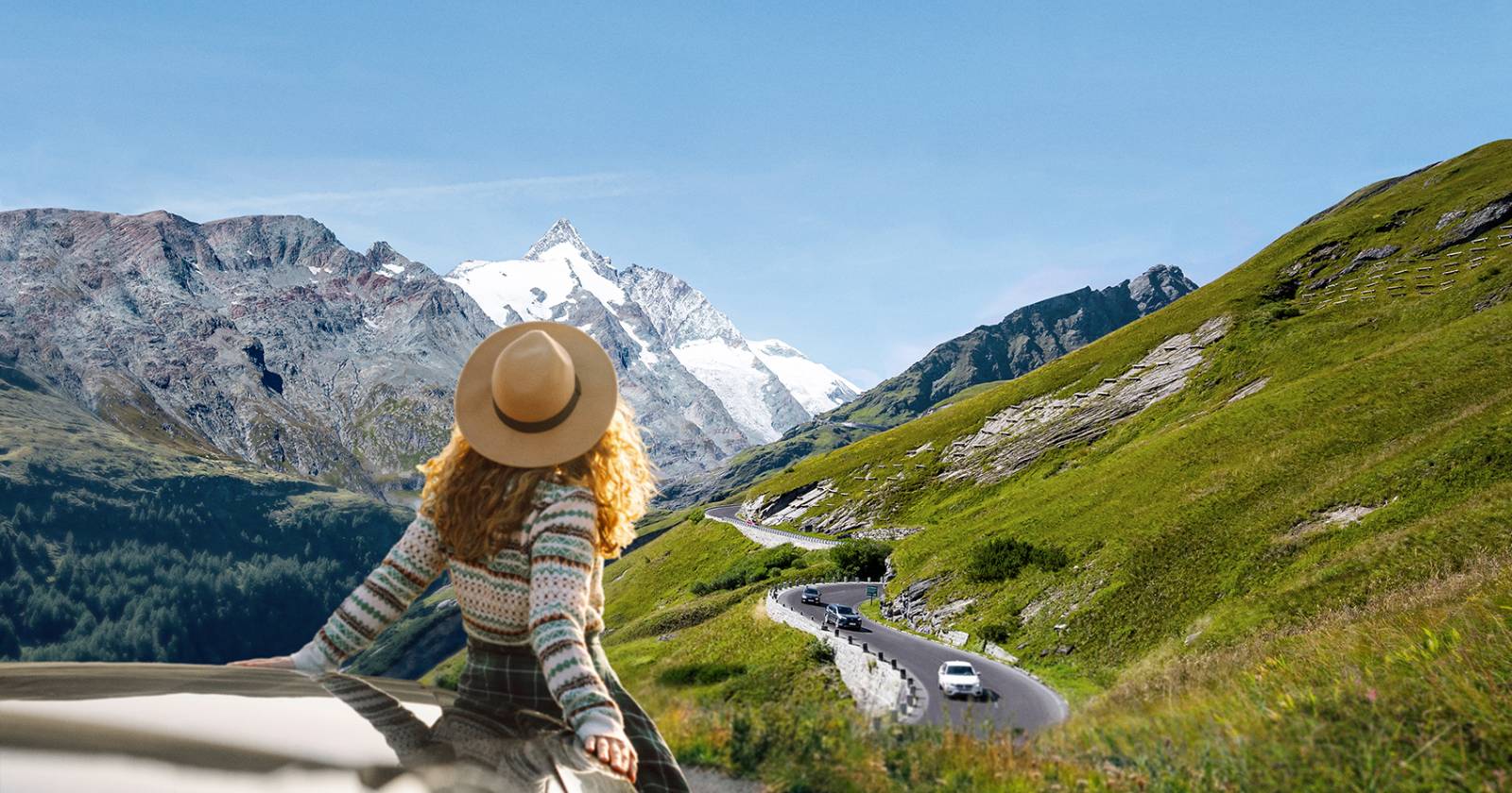 Frau auf Roadtrip in den Bergen | Credit: GROHAG/Michael Stabentheiner