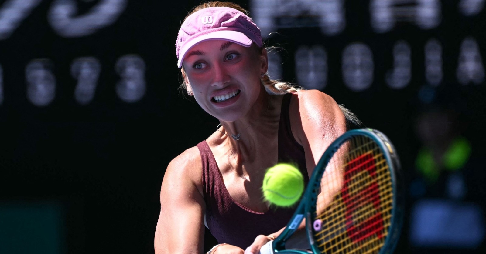 Anastasia Potapova während einem Spiel der Australian Open.