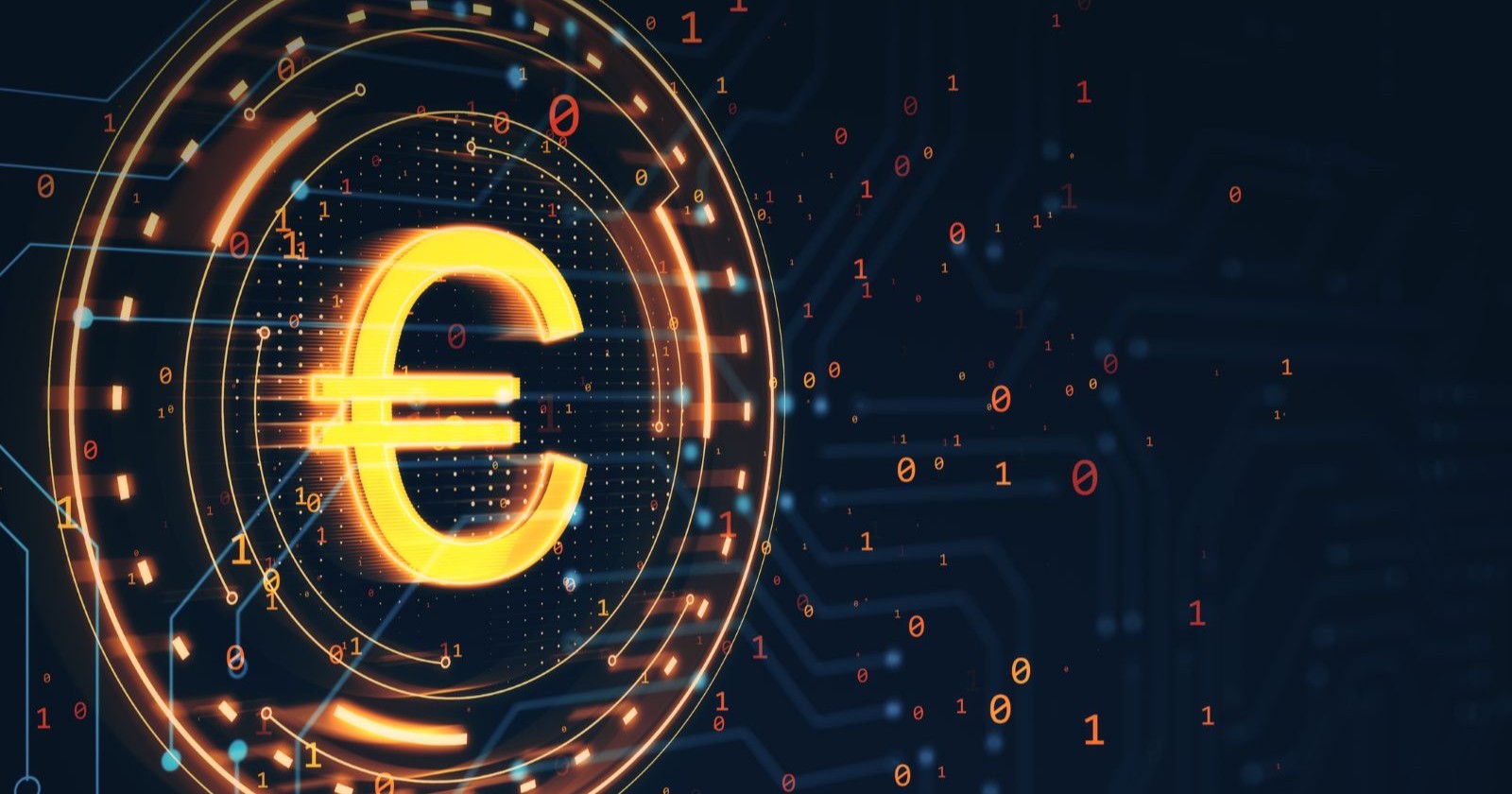 Visualisierung für einen digitalen Euro.