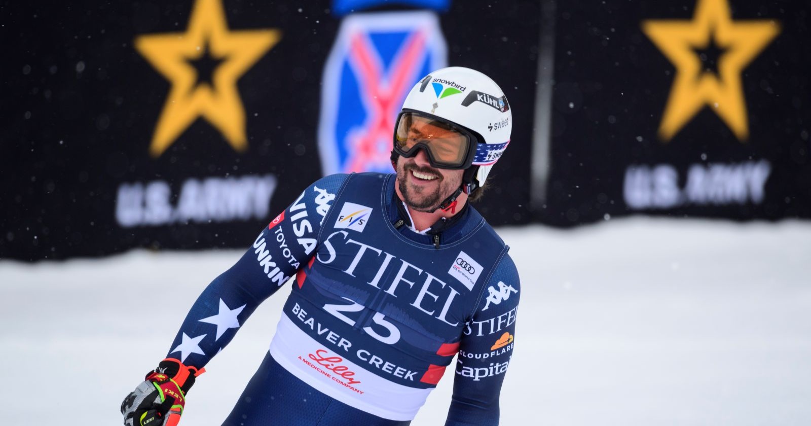 Jared Goldberg bei einer Abfahrt im alpinen Ski-Weltcup