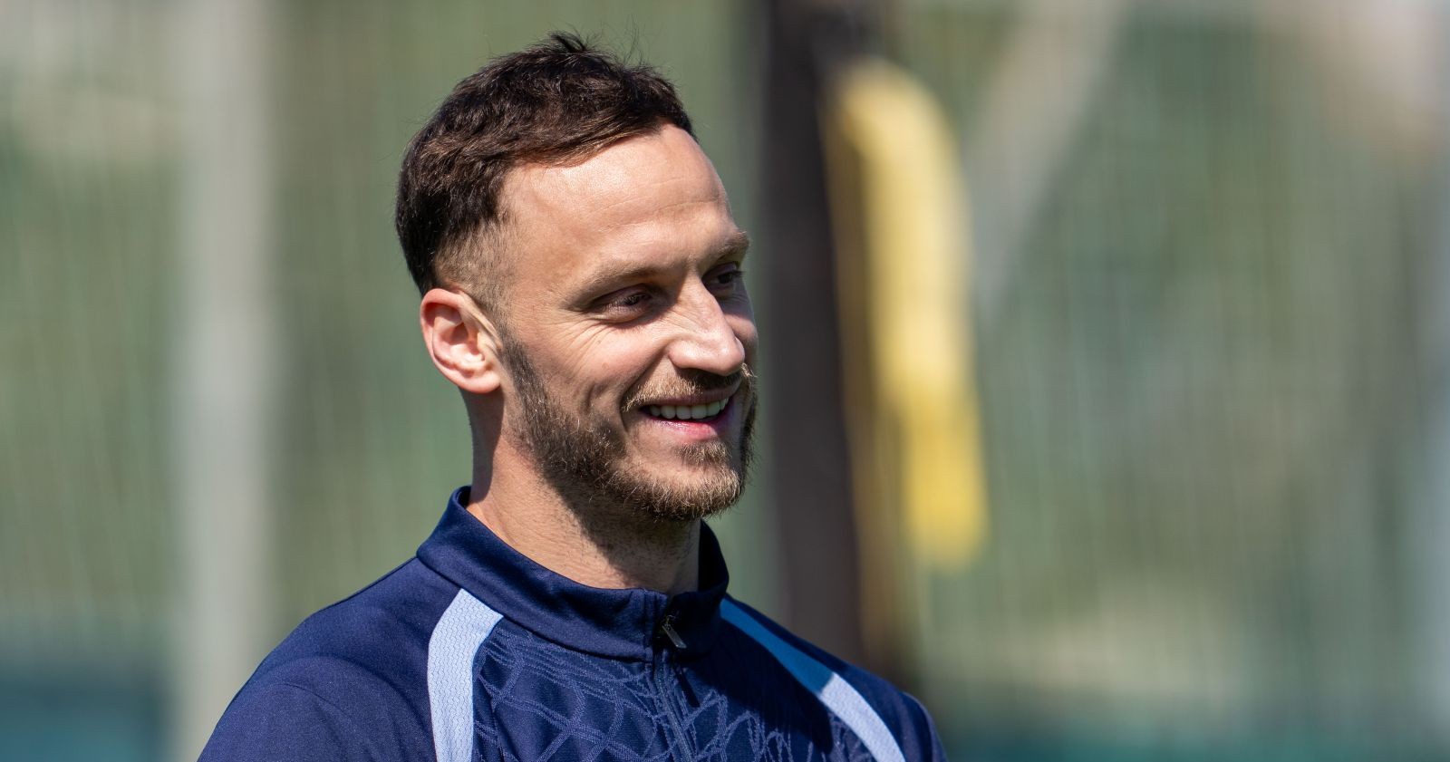 Marko Arnautović lacht während einer Trainingseinheit im portugiesischen Marbella