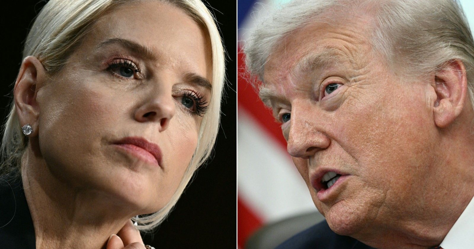 Pam Bondi und Donald Trump im Porträt – US-Präsident entlässt Justizministerin wegen Streit um Epstein-Akten
