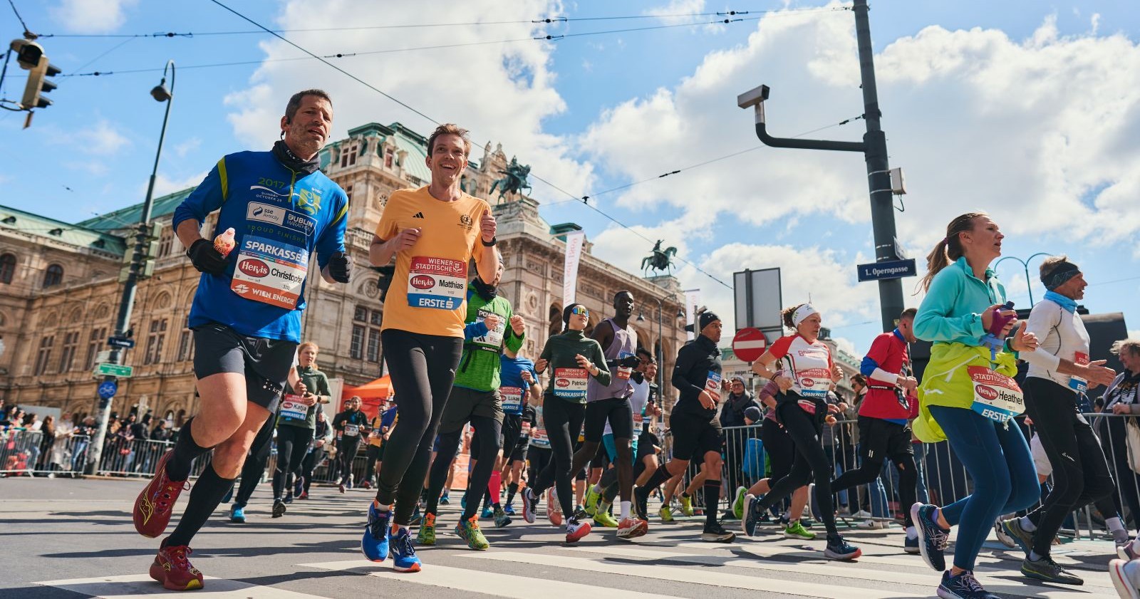 Abschitt des Vienna City Marathons in Wien, der von der Straßensperre betroffen ist
