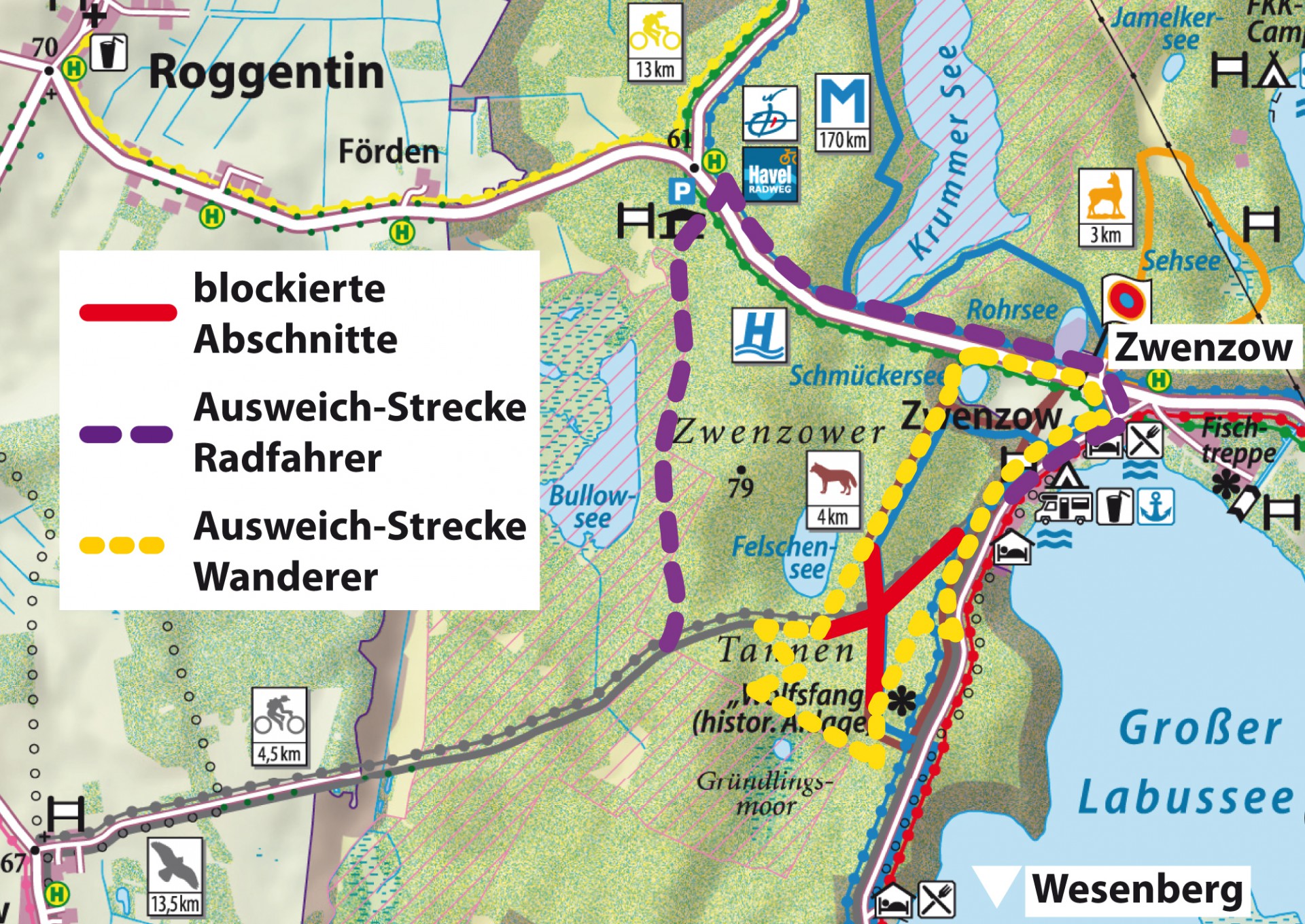 blockierte Wege