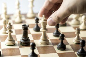 Chess figure, business concept strategy, leadership, team and su