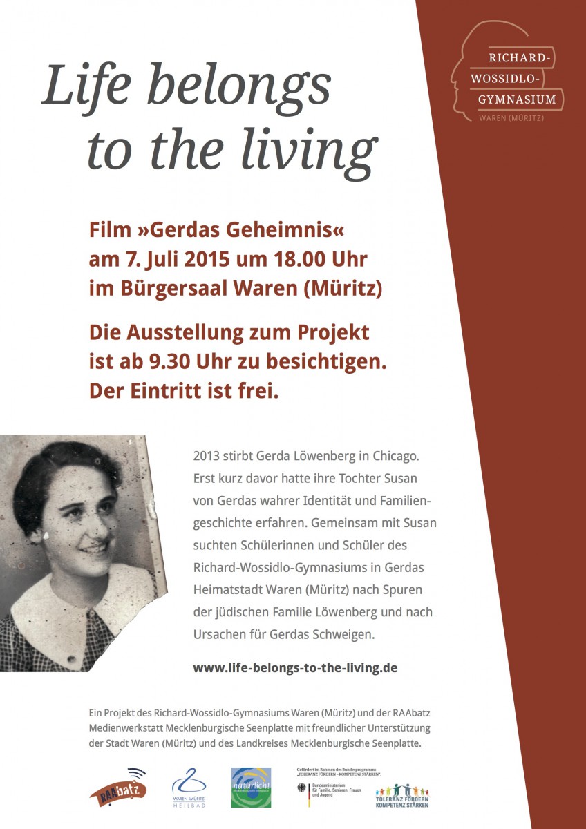 life belongs to the living - plakat A3