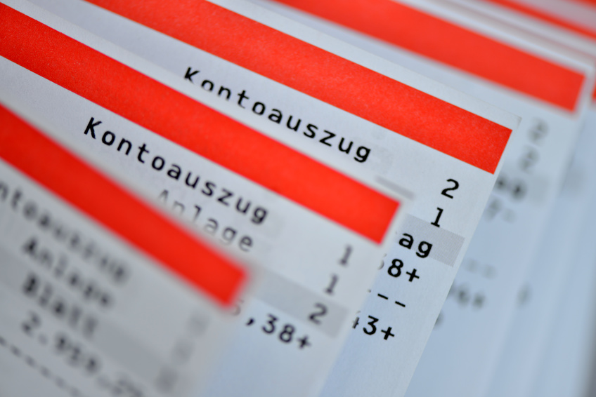 Kontoauszug, Bank, Girokonto, Dispo, Zinsen, Sparen, Geld