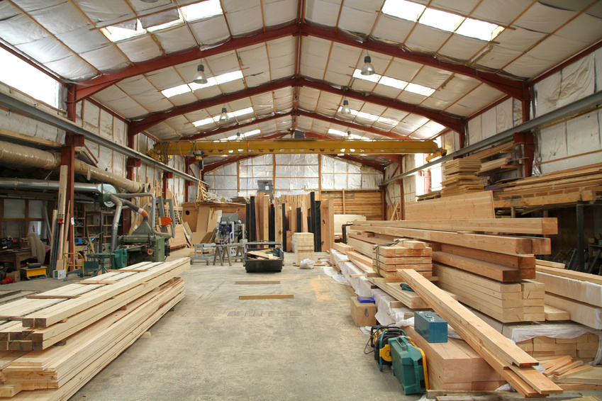 Atelier de prparation d'une entreprise de charpente