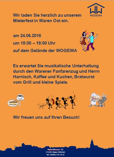 Mieterfest Aushang 2016