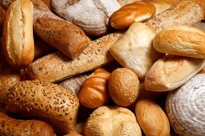 assortment of baked bread