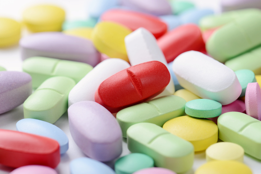 pills isolated on white background