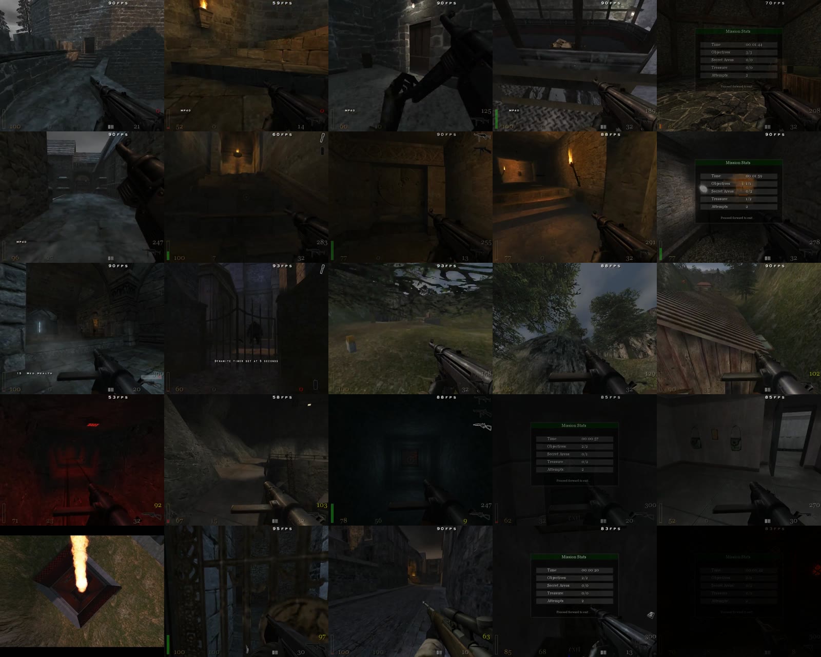 RTCW segmented speedrun