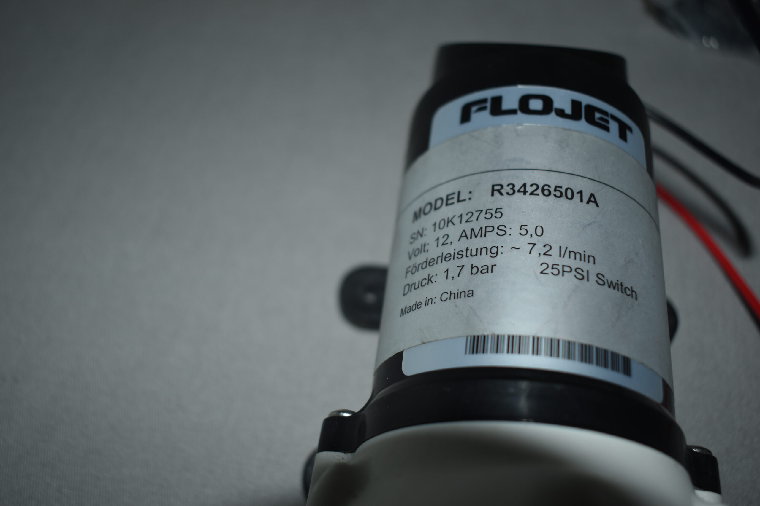 Flojet Wasserpumpe mit Adapter Model: R3426501A