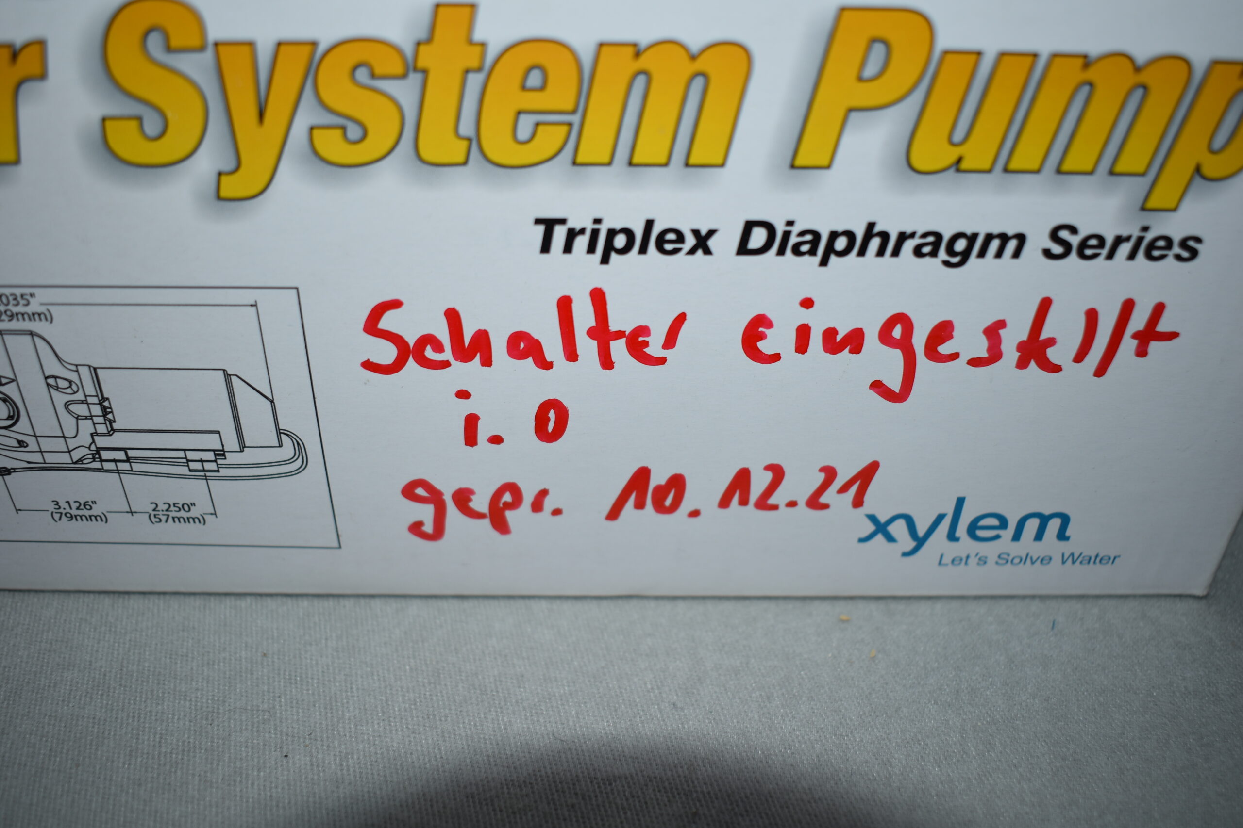 Flojet Wasserpumpe mit Adapter und Anleitung Model: R3426501