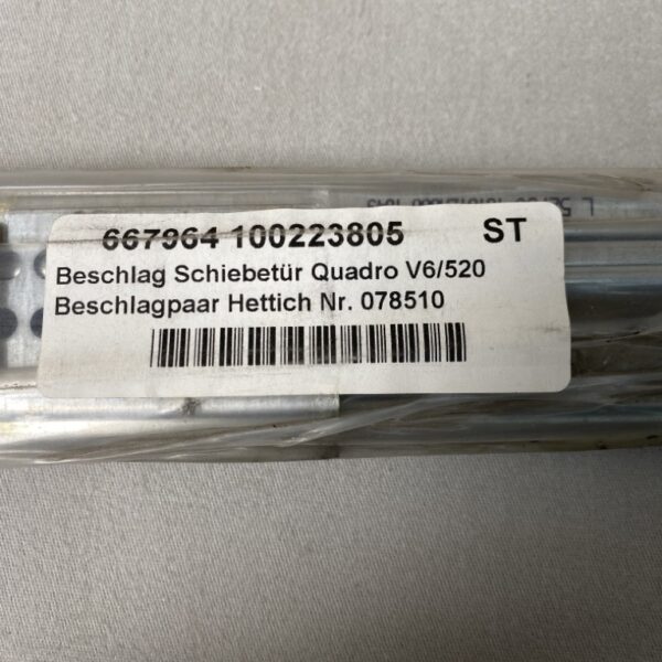 Beschlagpaar Hettich Nr. 078510 Beschlag Schiebetür Quadro V6/520