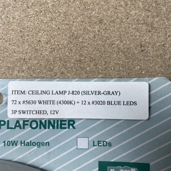 Outdoor Leisure LED Ceiling Lampe silber / grau