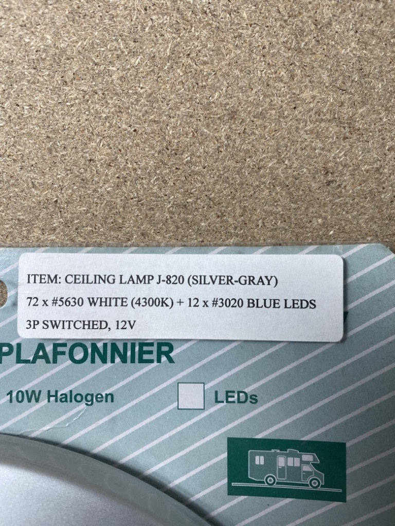 Outdoor Leisure LED Ceiling Lampe silber / grau