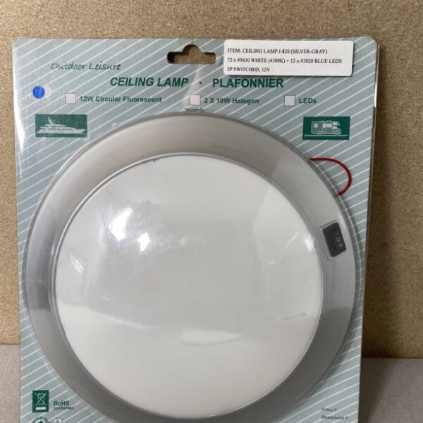 Outdoor Leisure LED Ceiling Lampe silber / grau