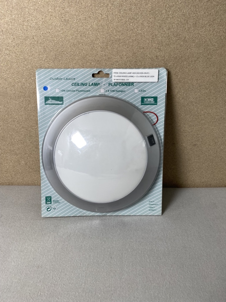 Outdoor Leisure LED Ceiling Lampe silber / grau