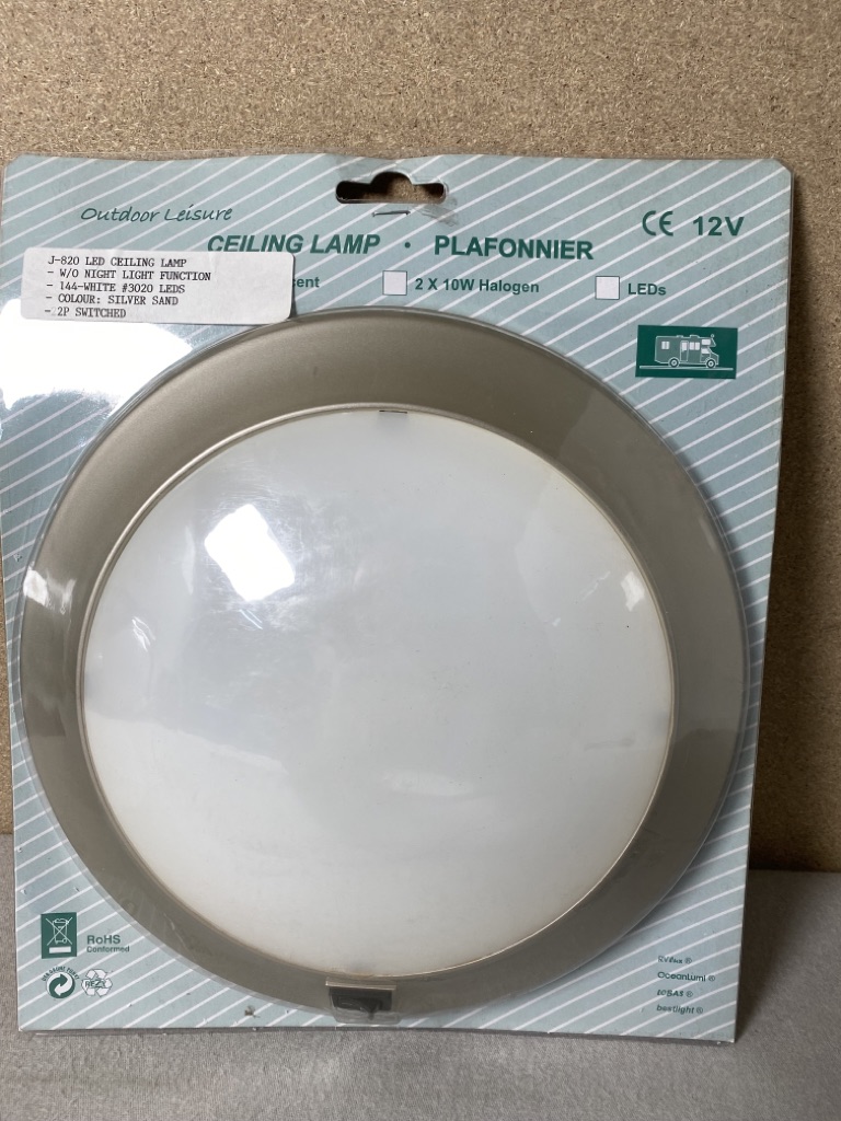 Outdoor Leisure LED Ceiling Lampe silber / Sand