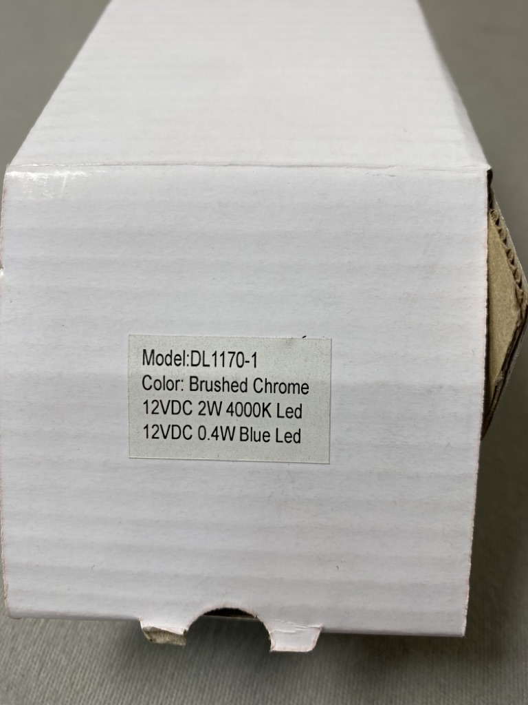 Leselampe LED mit USB-Anschluss 10cm Brushed Chrome 12 V