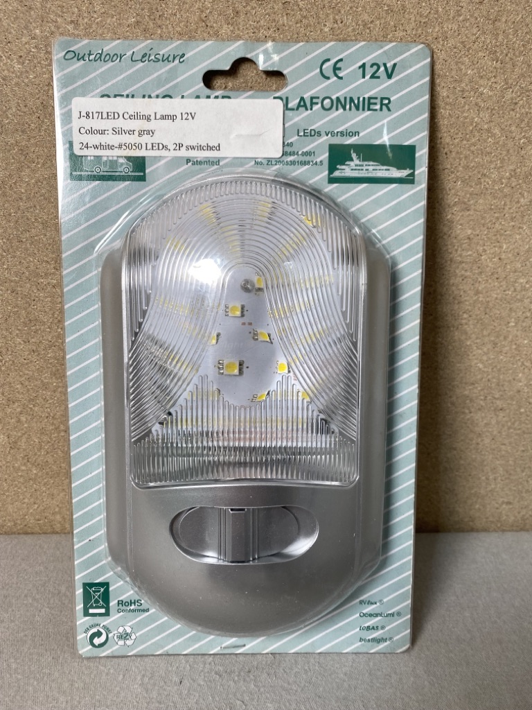 Outdoor Leisure LED Ceiling Lamp 12V Silber / grau