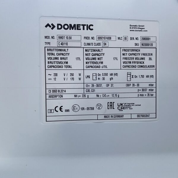 Dometic RMDT 10.5 X Absorberkühlschrank mit Backofen