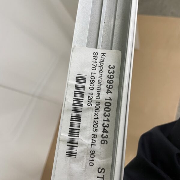 Klappenrahmen für Serviceklappe 800x1205 RAL 9010 Alu pulverbeschichtet