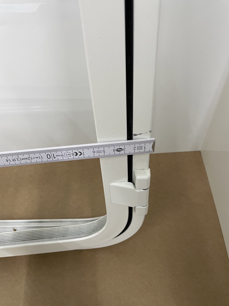 Klappenrahmen für Serviceklappe 800x1205 RAL 9010 Alu pulverbeschichtet