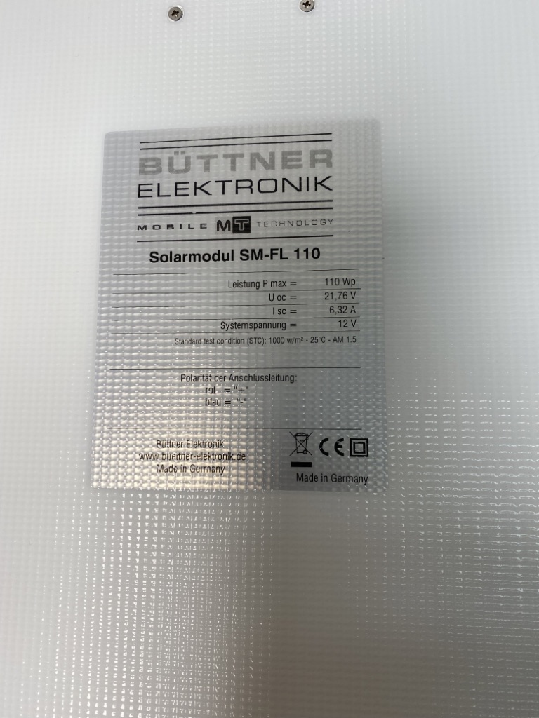 Büttner SM-FL 110 Solarplatte, 110 Watt