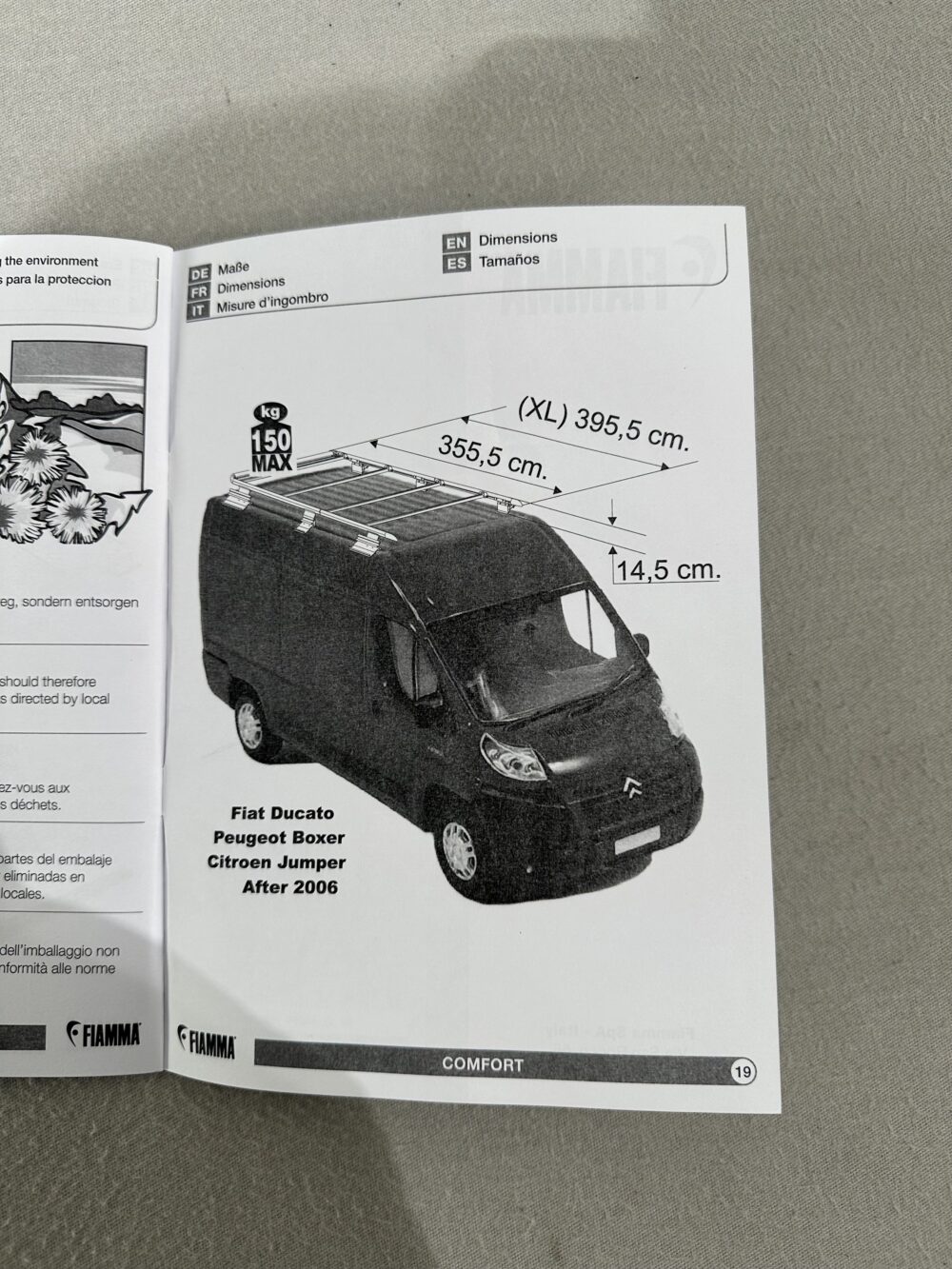 Fiamma Roof Rail Dachreling, Fiat Ducato, Art.Nr: 05808-01