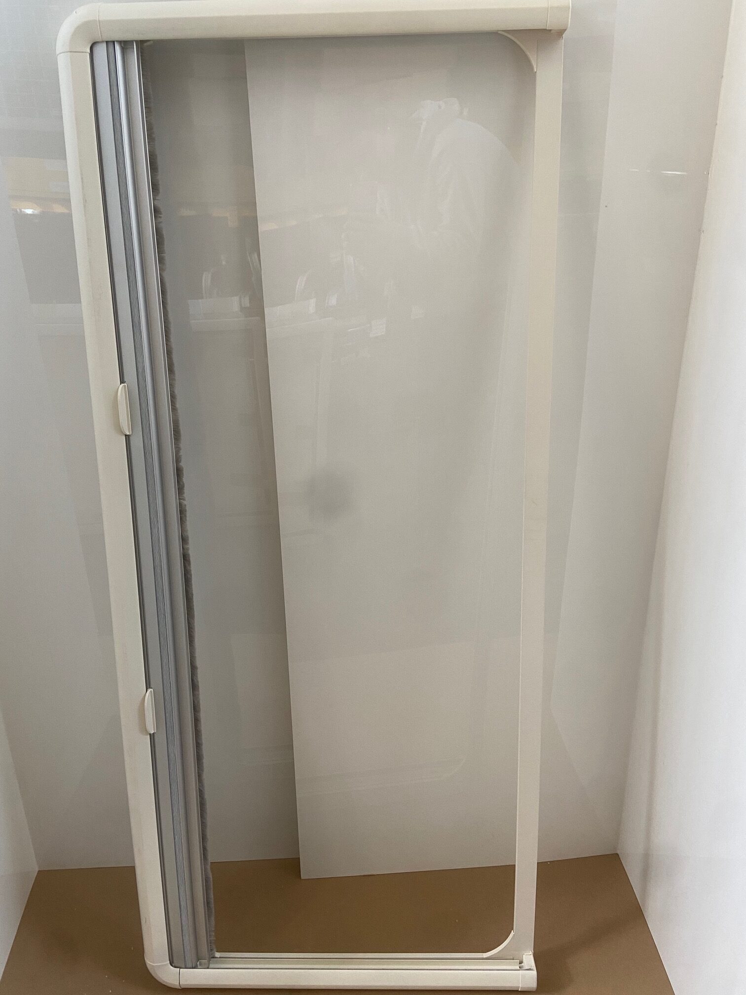 Rollo mit Verdunklung und Fliegenschutz, Remis, RAL 9001, 1300 x 500 mm