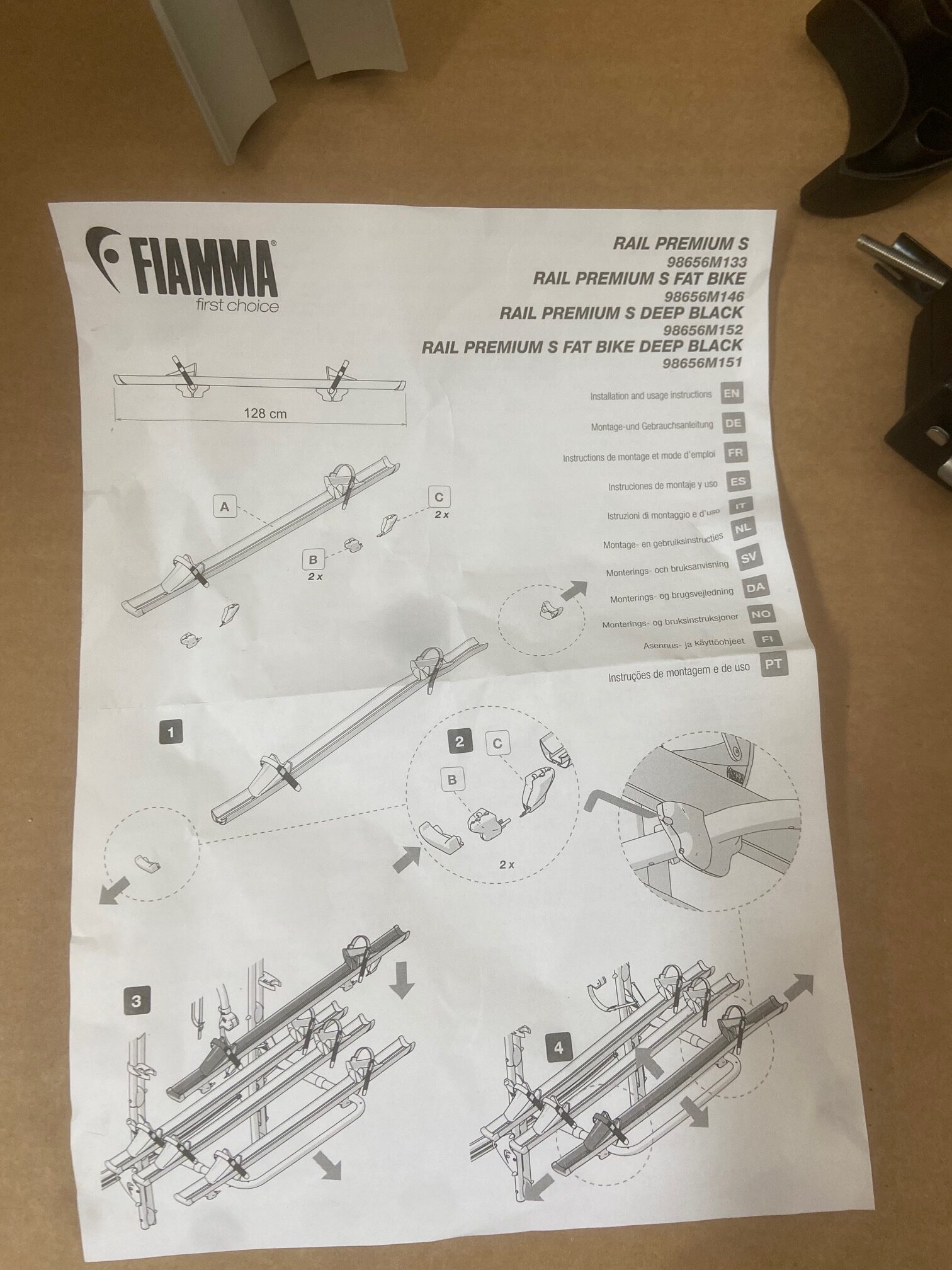 Fahrradträger Fiamma Rail Premium S FAT Bike, 128 cm