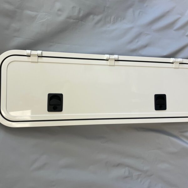 Serviceklappe / Ausstellklappe, Ausschnittsmaß ca. 37 x 120 cm Alu pulverbeschichtet