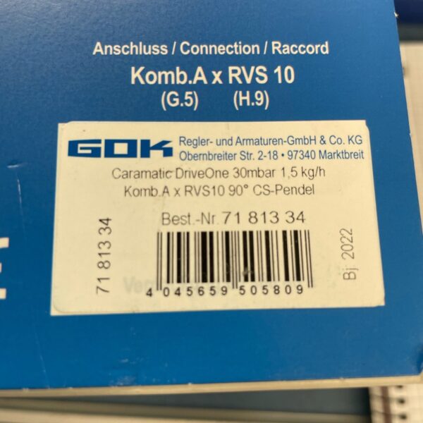 Regler für Gastank, Caramtic Drive One, Bj. 2022