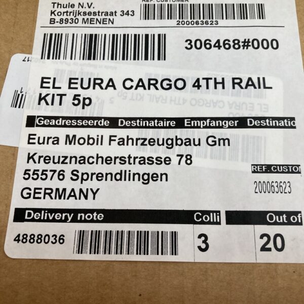 Thule  Zusatzschiene für Fahrradträger Cargo 4th Rail KIT 5P neu