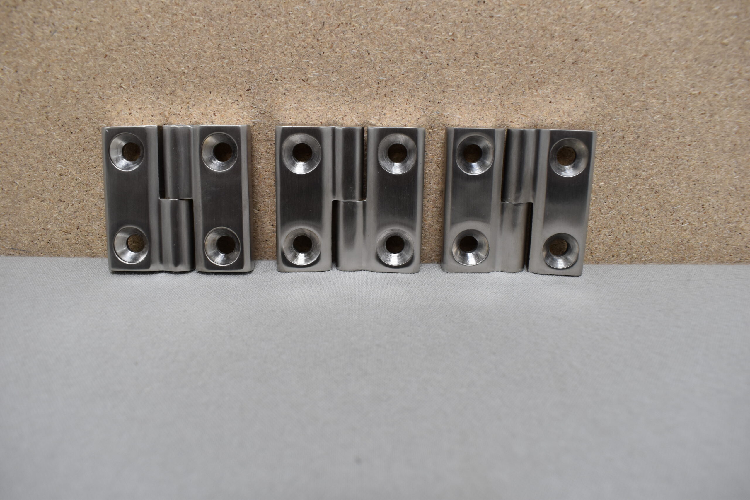 Edelstahlschanier, Edelstahl 1  4401, ca. 50 x 50 mm 3er Set