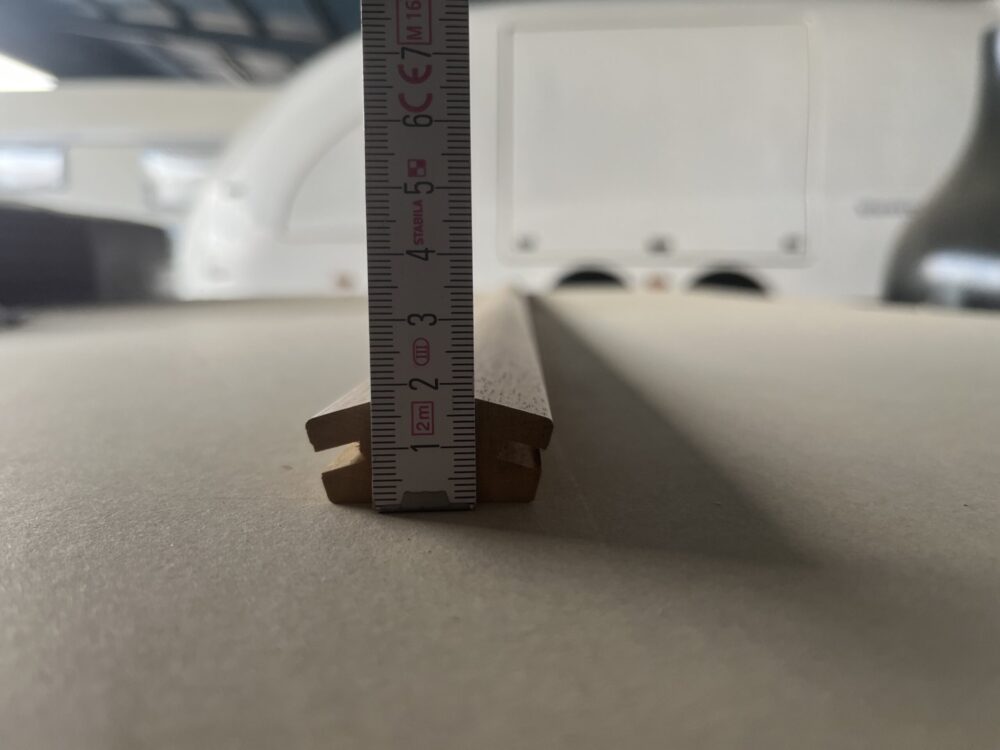 Leiste Holz Massivholz beschichtet hell 1,90 Meter 3 Stück